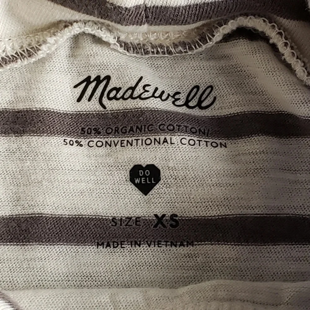 Madewell Striped‎ Whisper Cotton Turtleneck Blouse XS